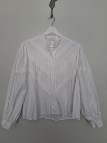 Zara white button blouse - zara, up