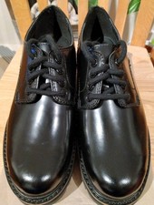 Clarks  Ladies Black Chunky Lace Up Brogue Style Shoes Uk Size 3D Orianna Derby 