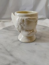 Vintage White Ceramic Cherub Head With Wings Tea Cup