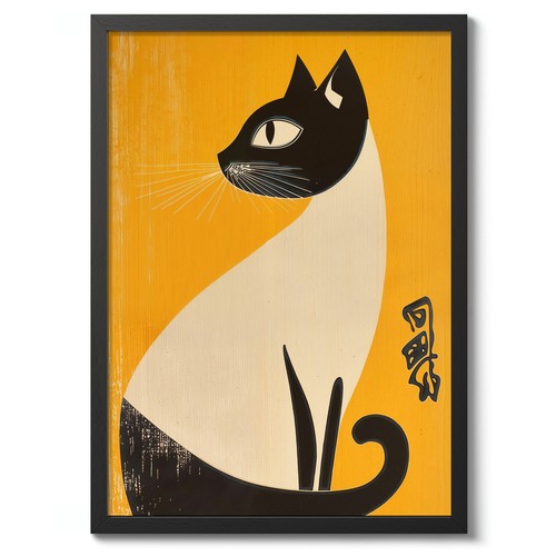 Woodblock cat print japanese - cat, print,