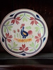 Preowned Llanelli Pottery Dish 10x2inches Unusual Border. Usual Wear Tear