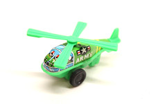 1970's Tin Toy Japan's Friction Penny Toy ARMY HELICOPTER EXCELLENT Conditon