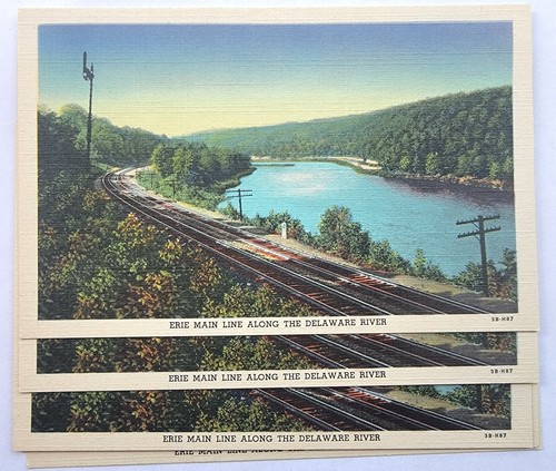 Postcard erie main - erie, line
