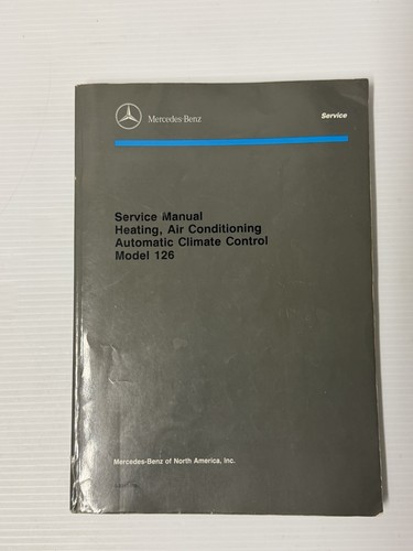 Mercedes w126 usa service - mercedes,