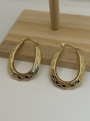 18k bonded solid oval teardrop - 18k,