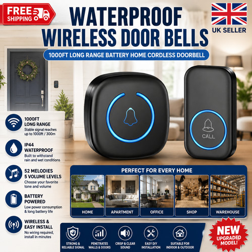Waterproof wireless door bells - waterproof,