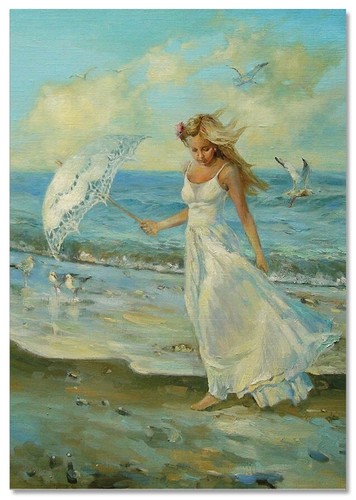 Young girl walk - young, a