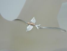Welsh Clogau Sterling Silver & 9ct Rose Gold Red Kite Banglet