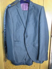 Next Mens Tailored Navy Suit: Jacket 36S, Trousers 30R Plus Cummerbund