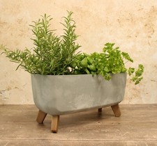 Trough Planter Pot With Legs Modern Design Colourful Range