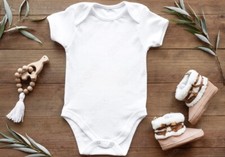baby grows Unisex Plain White