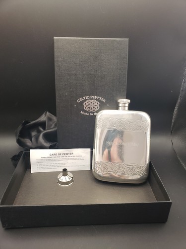 Celtic pewter hip flask - flask., for