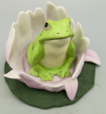 Vintage Woodland Surprises Frog 1984 Franklin Porcelain Figurine