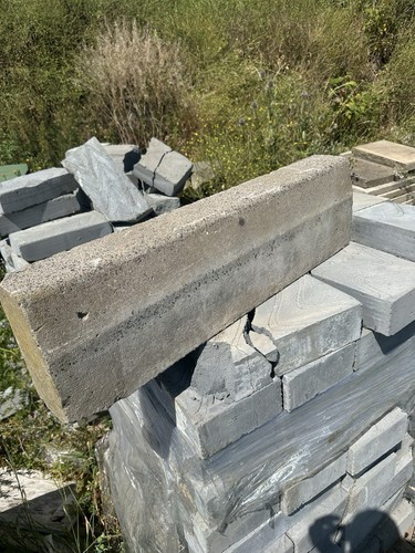 Grey concrete curbs total - 10,