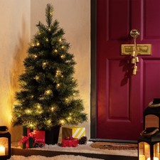 Habitat 4ft Pre lit Natural Look Small Christmas Tree