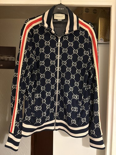 Gucci navy jacquard track - gucci, gg