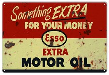 Large Esso Extra Motor Oil And