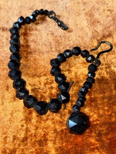 Victorian whitby jet - victorian, faceted