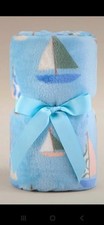 NEW BLUE SAIL BOAT SEA THROW BLANKET BED SOFT THROW. 