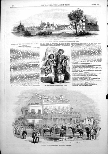 Antique print new race stand - print,