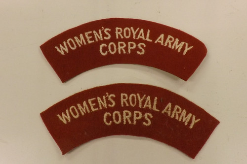 Two military cloth badges - military,