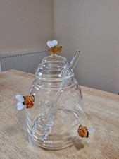 Glass Honey Pot with Little