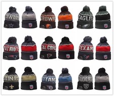 2024 New NFL Sport Knit Bobble Hat Beanie Hat Fleece Lined Warm Hats