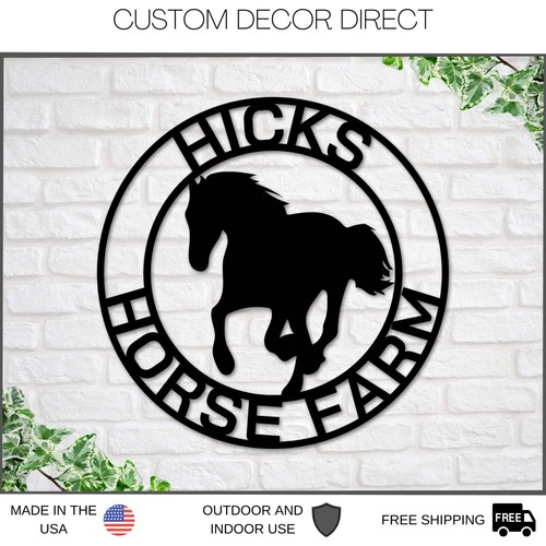 Personalized horse metal sign - personalized,
