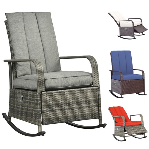 Outdoor rattan rocking - rocking, chair