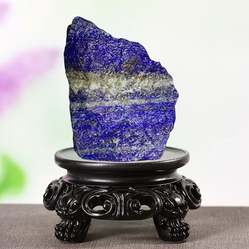 Brass arm wood base display - wood,