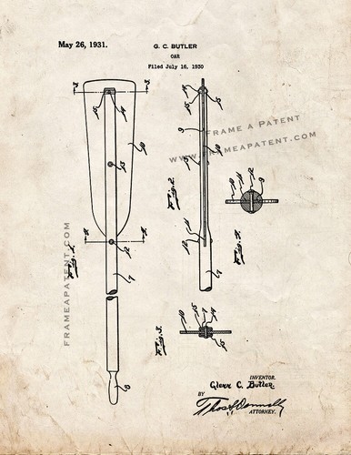 Oar patent print old look - patent,