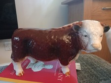 Staffordshire Pottery Neslon Butchers Hereford Bull 1950'