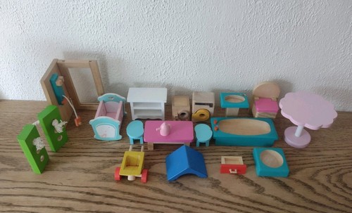 Wooden dolls house - wooden,