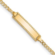 10k Flat Curb Link ID Bracelet