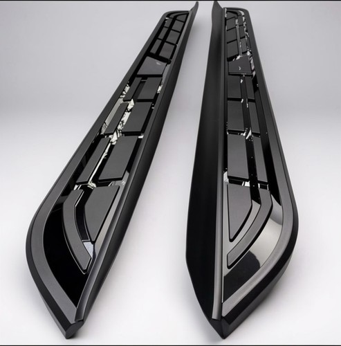 Gloss black side steps running - gloss,