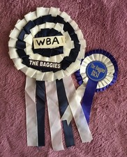 2 x WEST BROMWICH ALBION FC - FOOTBALL ROSETTES