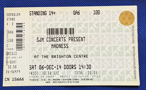 Madness ticket original - madness,