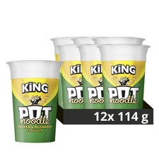Pot Noodle Chicken & Mushroom King Pot Noodle instant vegetarian snack 12x114g