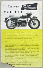 VELOCETTE VALIANT 200 Twin Motorcycle Sales Leaflet c1960 #5653