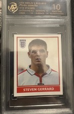 Steven Gerrard 2004 Merlin’s England Sticker #197 PSA 10 Pristine Rare