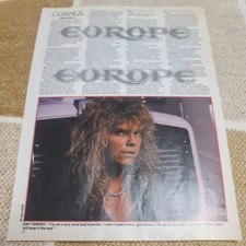 Vintage JOEY TEMPEST EUROPE A4