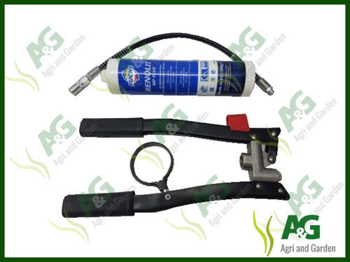 Twin handle grease gun - grease, c/w