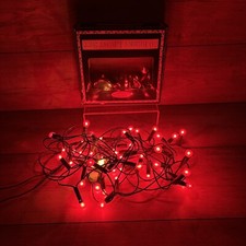 Vintage Christmas Dazzlers 50 Berry Lights Red
