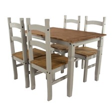 Natural / Grey Dining Table &