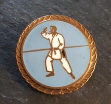 MARTIAL ARTS Vintage Enamel Pin Badge, Good Quality, Martial Arts Memorabilia