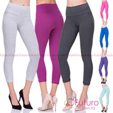 High Waist Cropped 3/4 Length