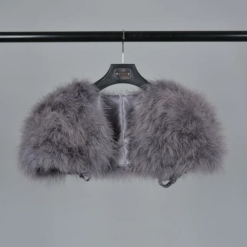 Genuine ostrich feather bolero - ostrich,