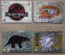 A Complete Set of 28 Dunkin Bubble Gum Stickers Jurassic Park