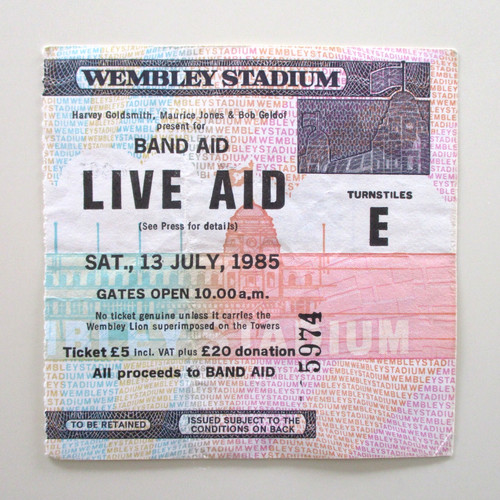 Live aid concert - aid, ticket