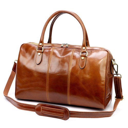 Italian leather duffle bag - italian, |